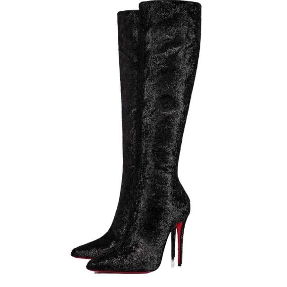Christian Louboutin Shoes - Christian Louboutin Kate Botta 100
Velours Papillon boots RETAIL 1,845